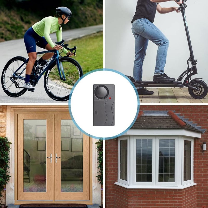 Lancoon 2 Packs Anti-Theft Vibration Alarm, 110dB Loud Sensitivity Adjustable Motion Sensor Burglar Safety System for Door Window Bike Motorcycle Motorhome - Image 5